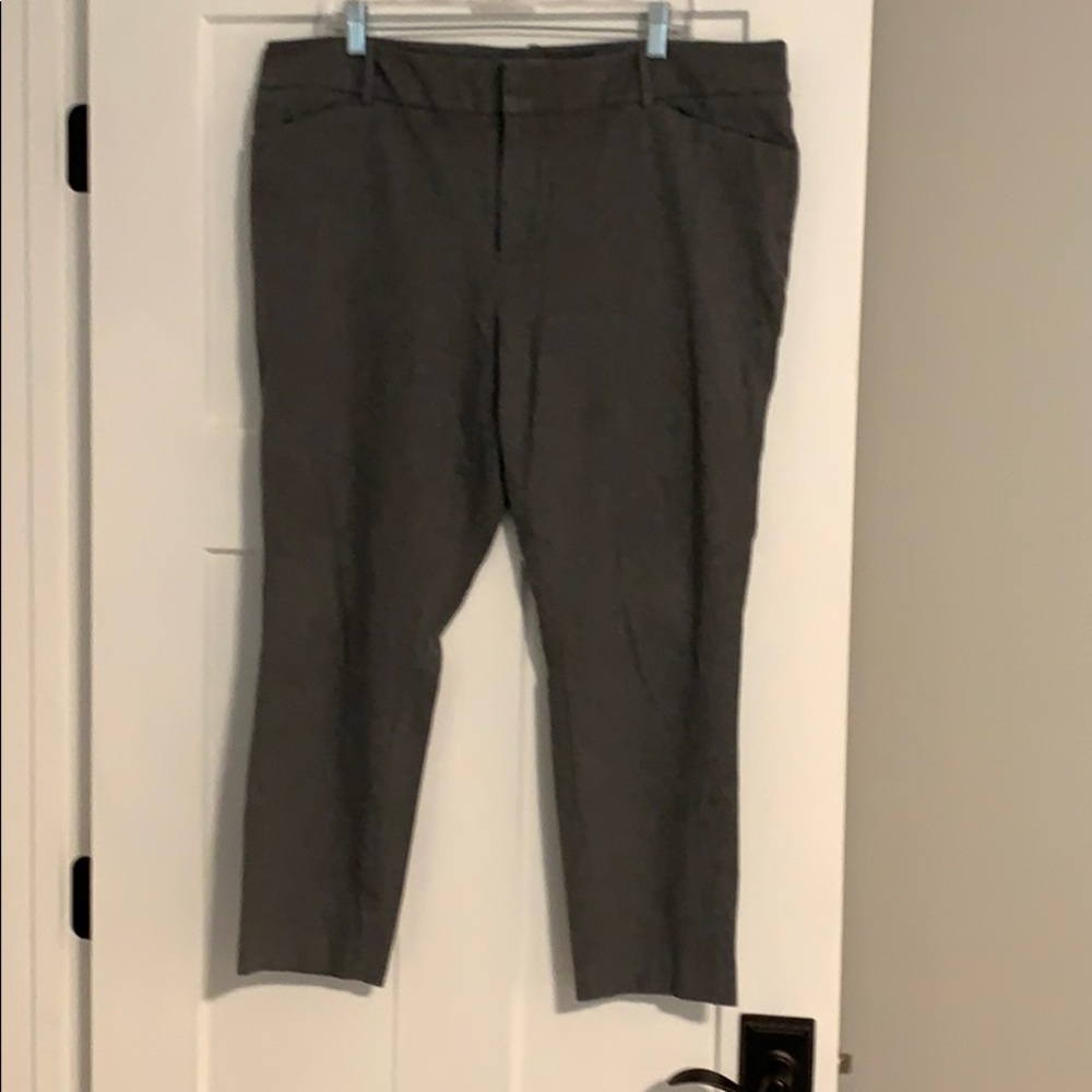 Grey ankle length dress pants